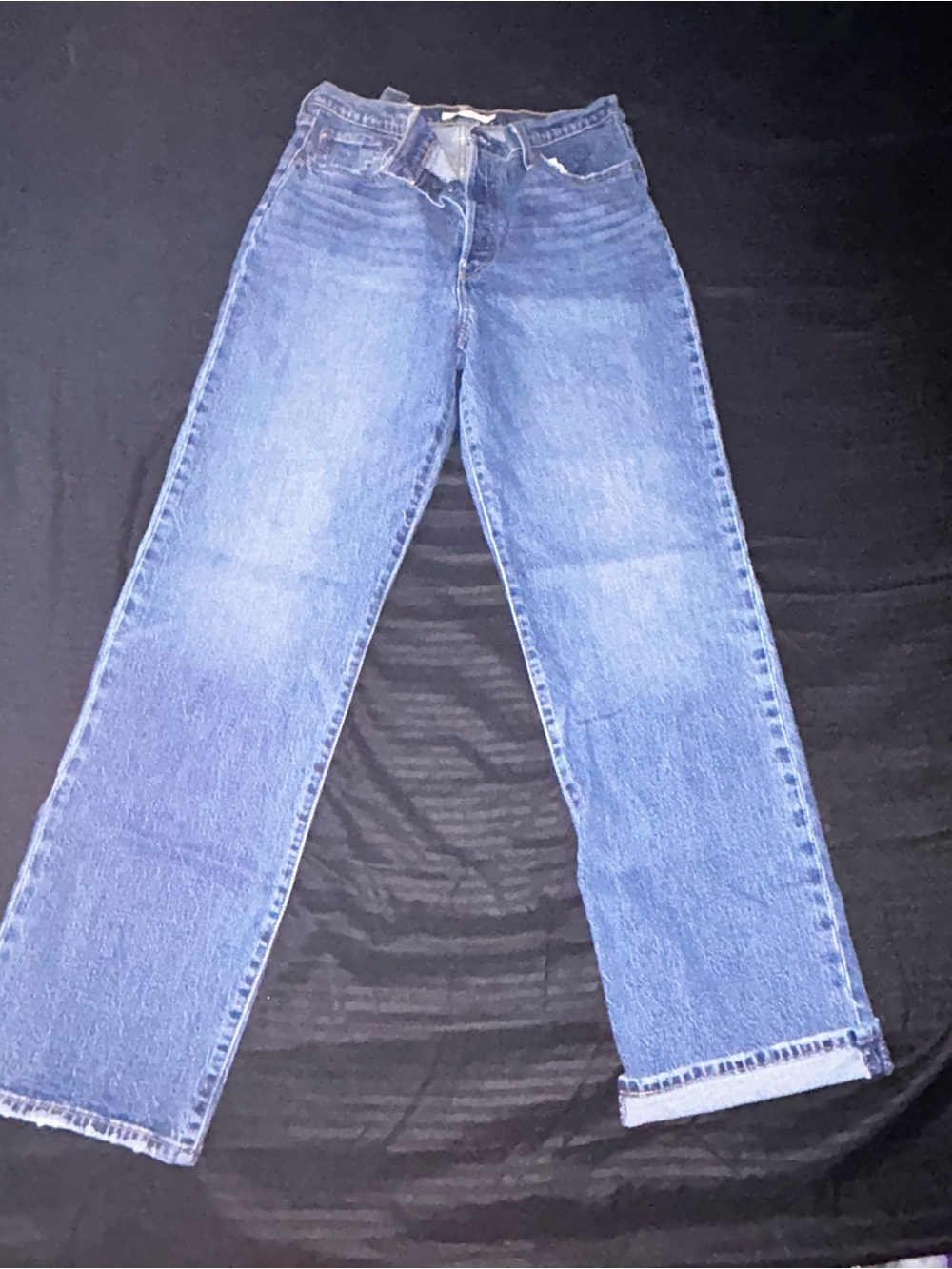 Levi's Premium Button fly Big "E" Jeans Size 31x32 Leather Patch